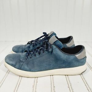 Cole Haan Grandpro Tennis Sneaker Navy Blue Nubuck Shoes H1041